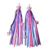 1pair Colorful Bike Tassels Ribbon Style Scooter Tassels Sparkly Handlebar Streamers  Scooter