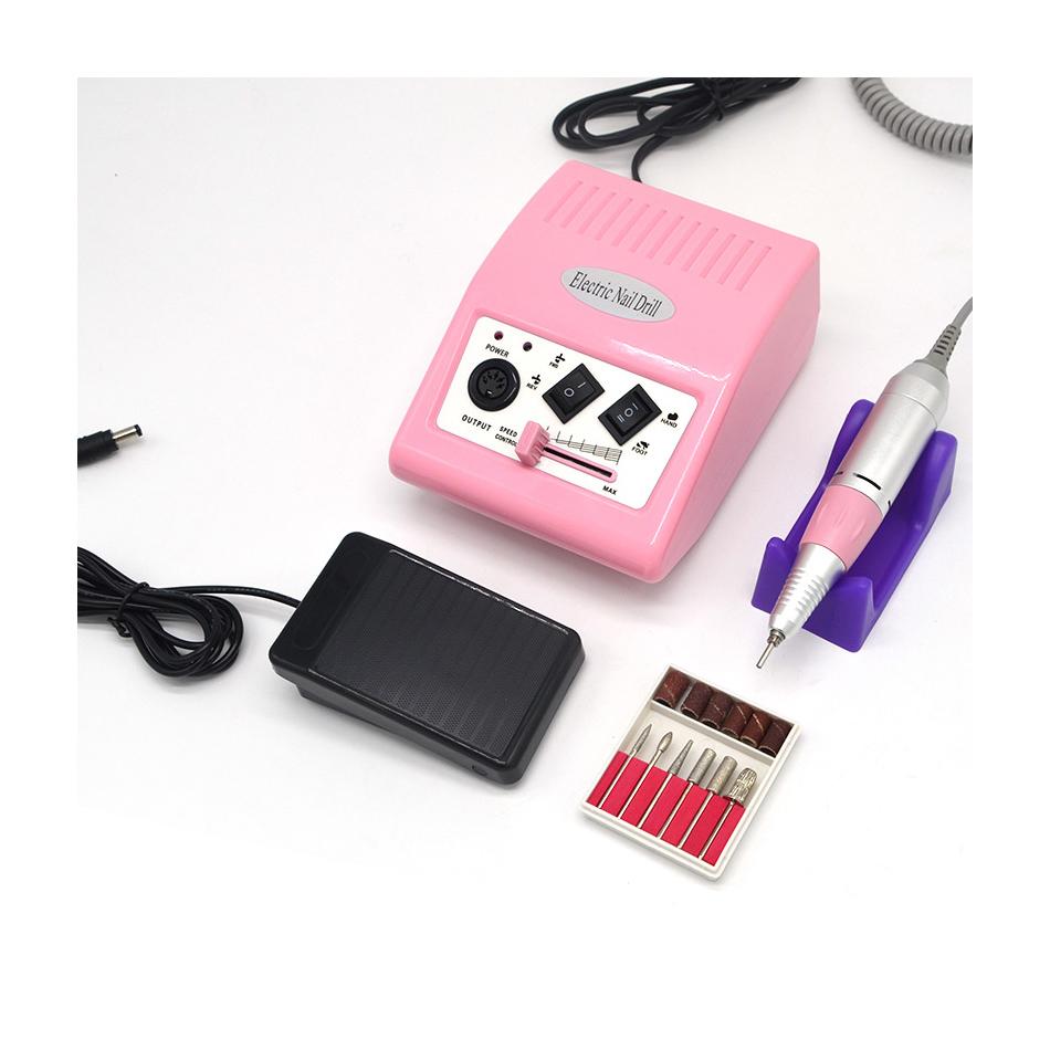 

Электрическая дрель для ногтей для маникюра, 30000 об/мин, высокая скорость с набором сверл, пилка для педикюра для ногтей, салонное оборудование для дизайна ногтей EU Plug розовый
