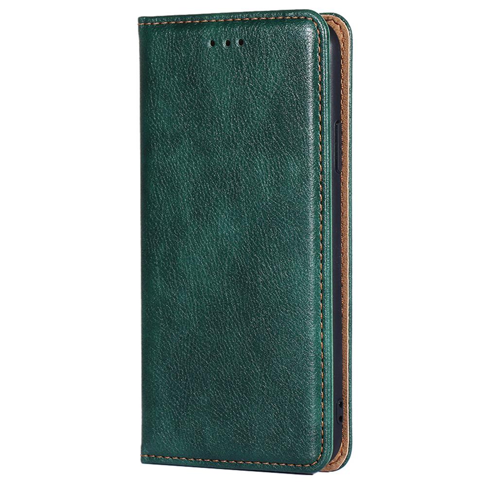 

For Xiaomi Redmi Note 11 4G (Qualcomm)/Redmi Note 11S 4G PU Leather Wallet Case Stand Function Magnetic Auto-absorbed Shockproof Flip Folio Book Cover Green