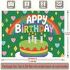 Party Backdrop Rainbow Cake Flat Candles Events Wedding Coming Ceremony Four Celebration Photo Booth Front Door Decor