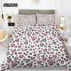 Leopard Print Duvet Cover Set Pink Girly Chic Cheetah Print Bedding Set for Boy Teen Polyester Wild Animal Theme Comforter Cover Three Piece Set