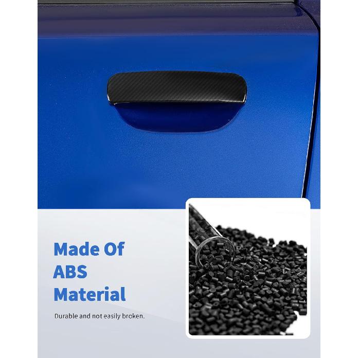 Carbon Fiber Exterior Side View Mirror Covers Caps & Door Handle Covers Trim Fit for 2010-  2024 Dodge Charger