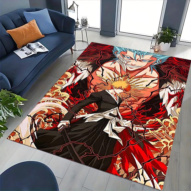 1 Stück Bleach Ichigo Kurosaki Seelenfänger Stuhlmatte - Anime Cartoon Design, Rutschfester Teppich für Büro, Heimdekoration, Wohnzimmer, Schlafzimmer, Spielzimmer & Dor