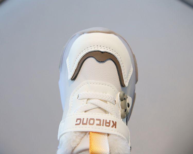 Kids' Fleece-Lined Cotton Shoes for Autumn/Winter: Soft-Soled, Warm Walking Sneakers for Toddlers (Boys & Girls)