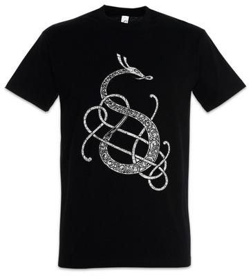Norse Snake Dragon Mens T-Shirt Raven Raven Hugin Munin Vikings Tyr Vikings