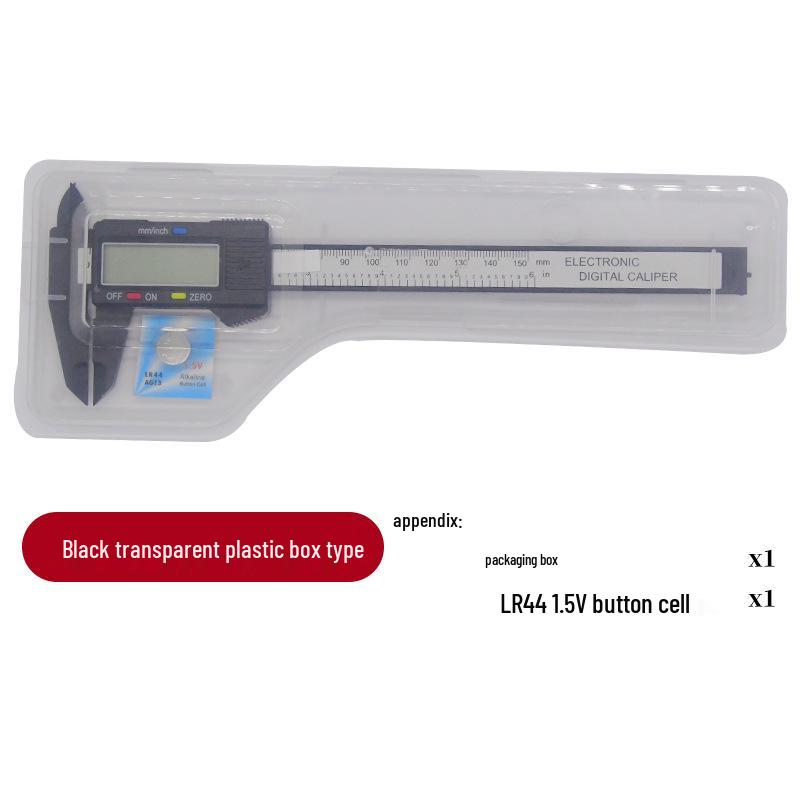 Digital Vernier Caliper for Measuring Jewelry and Collectibles, 150mm Plastic Caliper