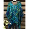 Damen T-Shirts Florale Muster Grafiken Pflanzen Elegant Unregelmäßiger Saum Rundhals Mode T-Shirts T-Shirts Leopardenmuster Oberteil Urlaubsstil