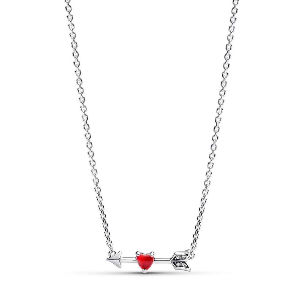 925 Silver Necklace An Arrow Pierces The Heart Bow Pendant Fashion Necklace Charm Classic Gift