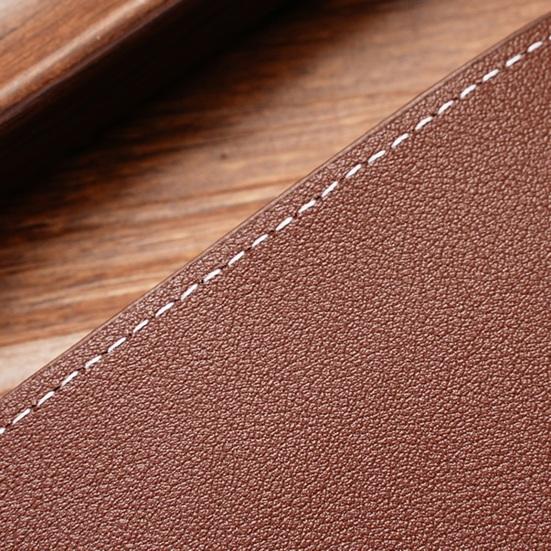 Men Wallet Faux Leather Geometric Pattern Thin Large Capacity Foldable Portable Multi Pockets Wear-resistant Solid Color Card Holder Changes