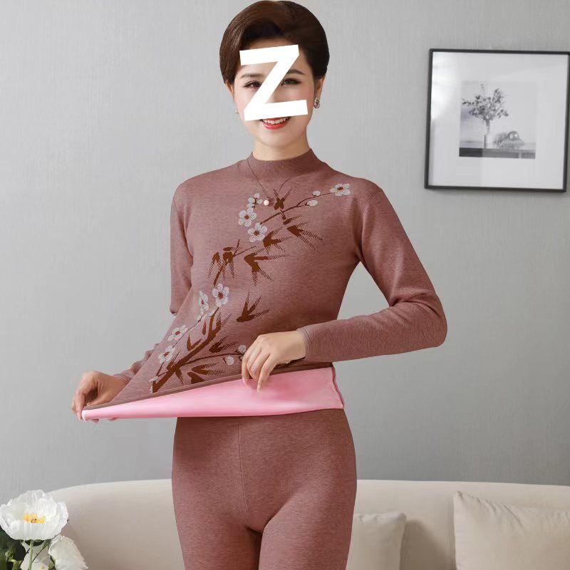 Women's Warm Fleece Set for Mid-Aged and Elderly: Cozy Winter Underwear for Mothers and Grandmothers