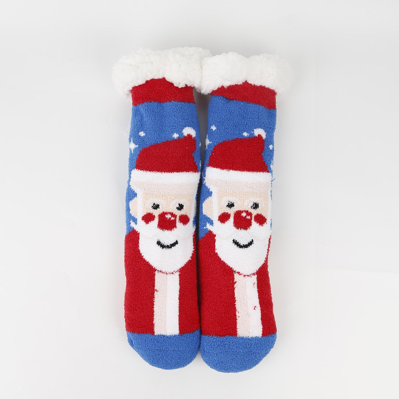 

Женские толстые носки из кораллового флиса для снега, носки для сна из овечьей шерсти, носки-гольфы, рождественские носки в подарок One Size