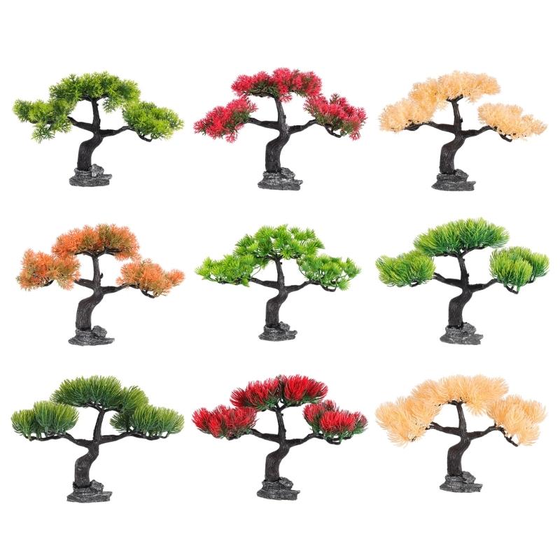 Artificial Pine Bonsais Aquariums Ornament Natural Lookings and Easily Maintenance Landscape for Fishtanks Enthusiasts