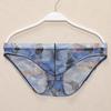 New Men's Mesh Breathable Underwear Triangle Pants Sexy Low Waist Printed Underwear