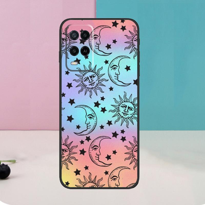 Sun Moons Star Signs Celestial Case For Oppo A40 A60 A80 A76 A96 A16 A17 A57 A18 A38 A58 A78 A98 A15 A54 A74 A94 A6 A5 Pro