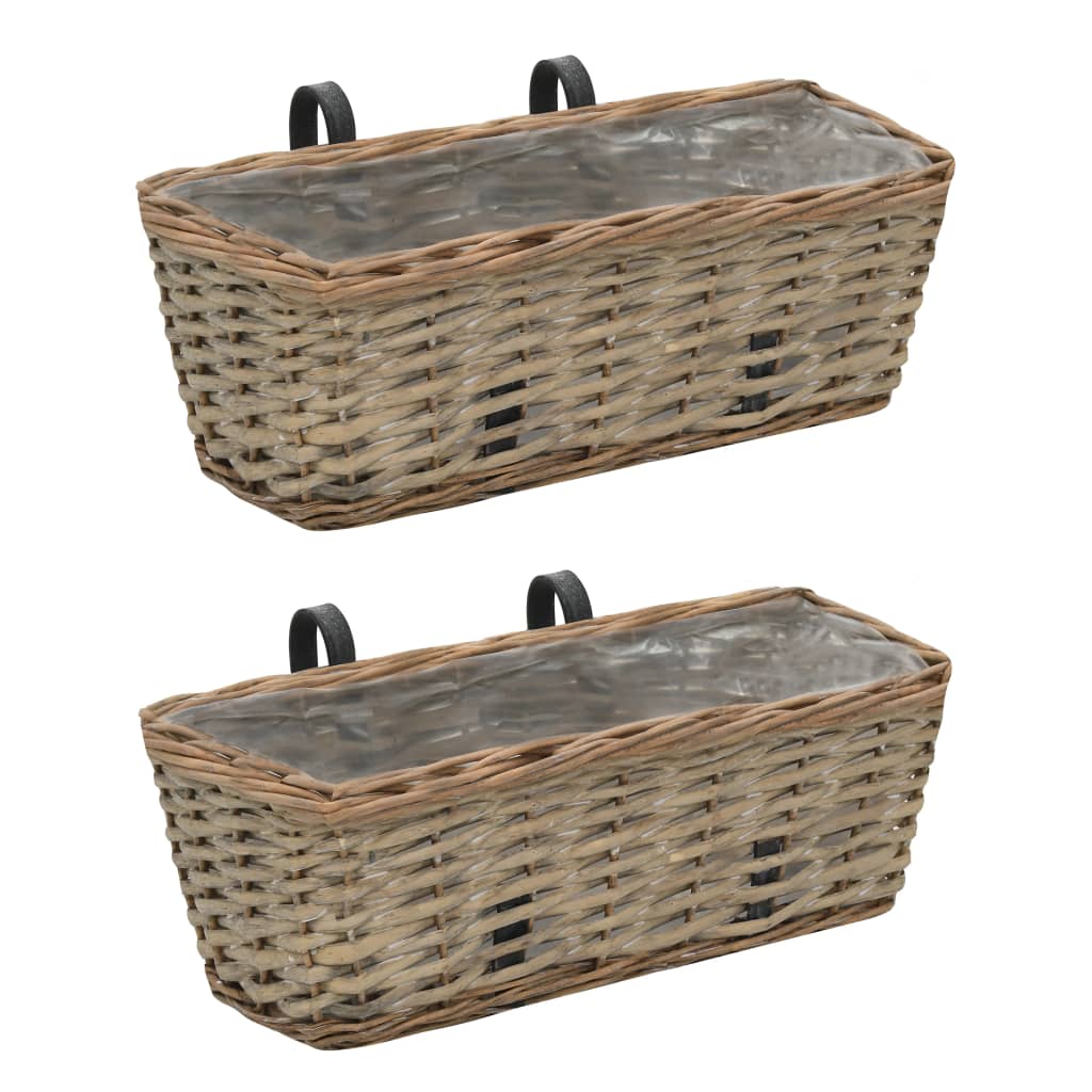 Balcony Flower Pots 2 pcs Willow