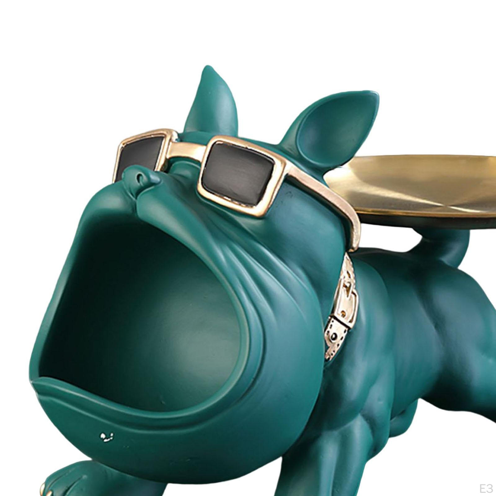 Статуя собаки домашняя фигурка из смолы скульптура украшения разное контейнер для ключей — фото 4