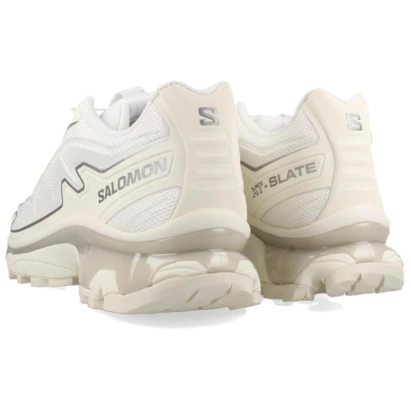 SALOMON XT SLATE Cushioning, Wear Resistant Low top Casual Shoes Unisex White Silver Sneakers 474609