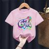 Kids Cotton T-Shirts Cartoon Anime Cat Print Tops for Girls Boys Aphmau Outfits Womens T-Shirts Fashionable Children's Clothing