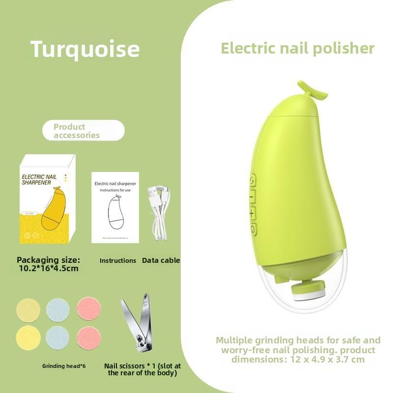 

Electric Nail Trimmer For Seniors And Children With Safe Antisplash Design For Home Use Kids Green
