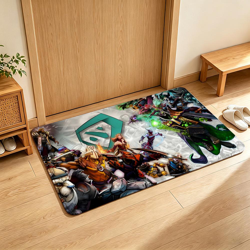 Game D-Dota2 Floor Mat Soft Flannel Floor Mat Suitable for Entryways, Living Rooms, Bedrooms, and Bathrooms