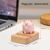 Mobile Phone Stand - Zhenan Zhenan, a Cute Resin Figurine for Home, Living Room, Tabletop Decoration. A Cute Pig-shaped Toy for Luxury Display.