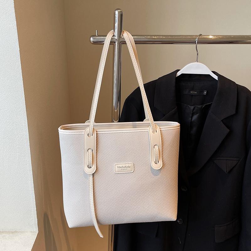 

Винтажная женская сумка-тоут большой вместимости, модная новинка 2025 года, текстурная сумка на плечо, простая рабочая сумка