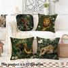 Regenwaldtier-Thema Beidseitig bedruckte Kissenhülle Kurzer Plüsch Geeignet für Wohnzimmer Schlafzimmer Sofas Zierkissenbezug