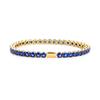 Multi-colored fashionable 4mm wide tennis chain, zircon sparkling hip-hop style exquisite jewelry bracelet for men and women