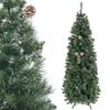 Artificial Christmas Tree with 618 Snow-covered Branches, Steel Stand, Artificial Christmas Tree Foldable Steel Base