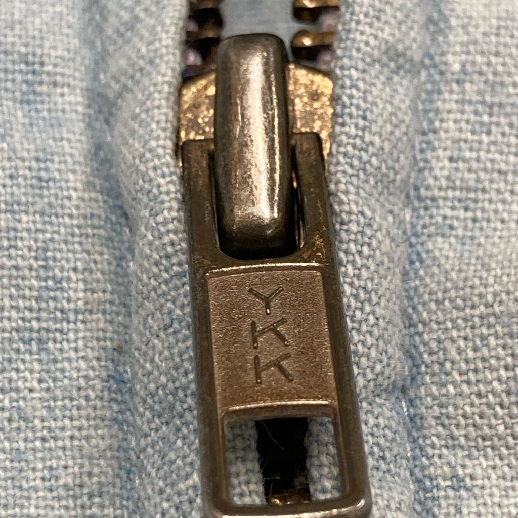 POLO RALPH LAUREN PMES-3402 Collar Stripe Chambray Zip-Up Jacket 90 Light blueUsed