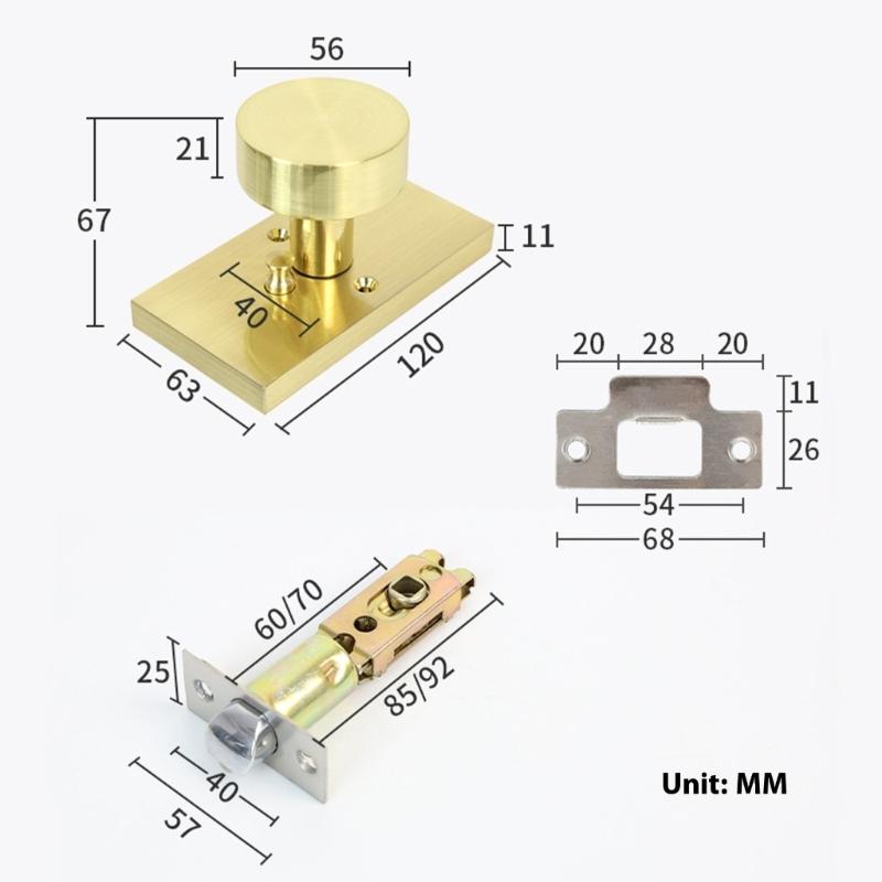 Modern Alloy Passage Door Locks Matte Black Finish Alloy Easy Installation Kits With Keys Plate Screws