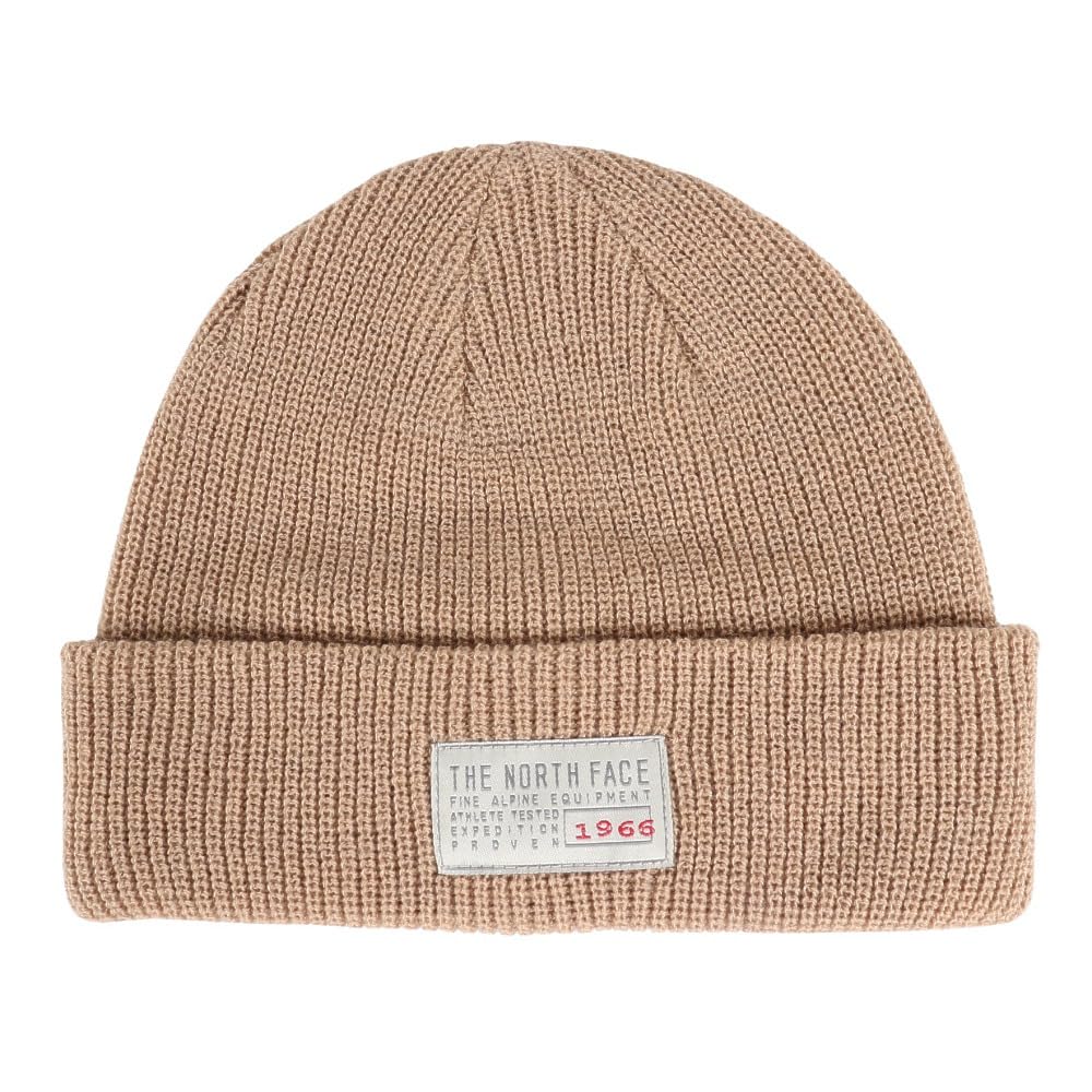 The North Face Stitchwork Kelp Free Size Beanie, Unisex, Stretch, Warm, Tan,