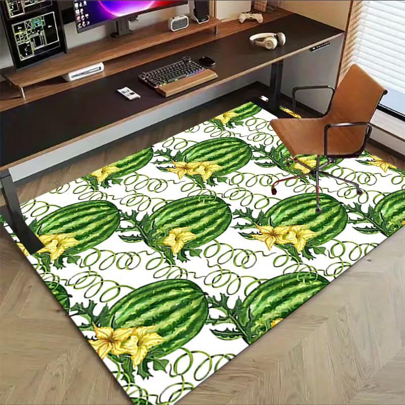 1PC Watermelon Pattern Non-Slip Floor carpet, suitable for Office, bedroomand playrooms. It can also be used as a sofa footrest cover-T22