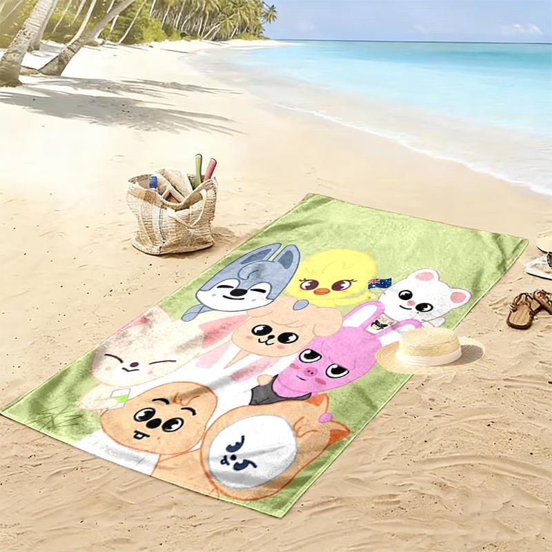 Skz Fanart 2D Flat Print Beach Towel, Large Soft Quick Dry Towel for Beach Camping SwimmingZSTJ0915097