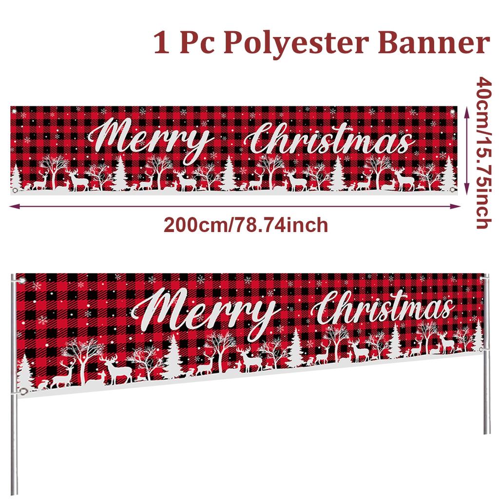 Christmas Outdoor Banner Merry Christmas Decorations For Home 2025 Navidad Kerst Xmas Decor Noel Kerst Happy New Year Gift 2025