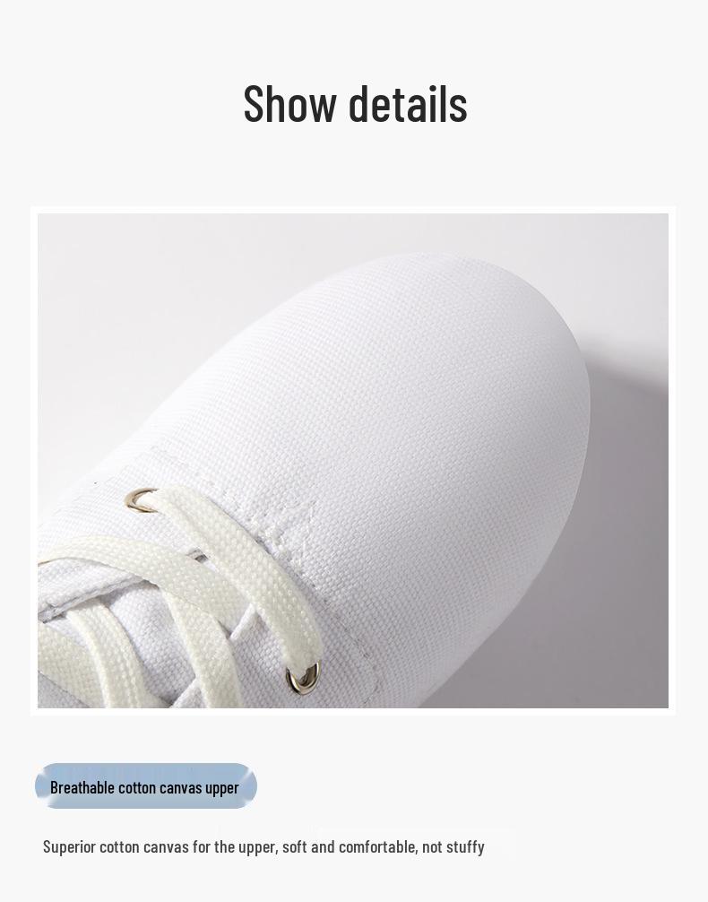 White Canvas High-Top Jazz Dance Shoes for Women & Men - Soft Sole Ballet Training Boots