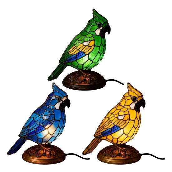 Yousheng Buntglas Vogel Lampe Licht USB Betrieben Harz Vogel Nachtlicht Heim Büro Wohnzimmer Schlafzimmer Schreibtisch Dekoration Lampe Weihnachten Geburtstagsgeschenk