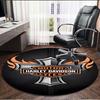 Harley Davidson Print Round Rug, Washable Floor Carpet, For Entryway Dorm Laundry Room Office Study, Home Decor Birthday Christmas Gift