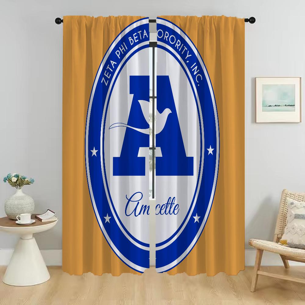 Myggnät 2 Delar Zeta Phi Beta Lätta Gardiner för Vardagsrumsgardin Tyg för Sovrumsavskärmning Persienner