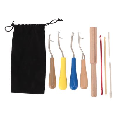 Herramientas de Ganchillo con Cierre Ganchillo con Cierre Curvo Kit Herramienta de Ganchillo para Hacer Alfombras DIY Artesanía Reparación