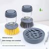 Multi-Functional Detachable Pot Brush with Automatic Liquid Dispensing, Safe for Cookware, Press-Type Cleaning Tool