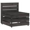 VidaXL Garden Pallet Middle Sofa Grey Impregnated Pine Wood