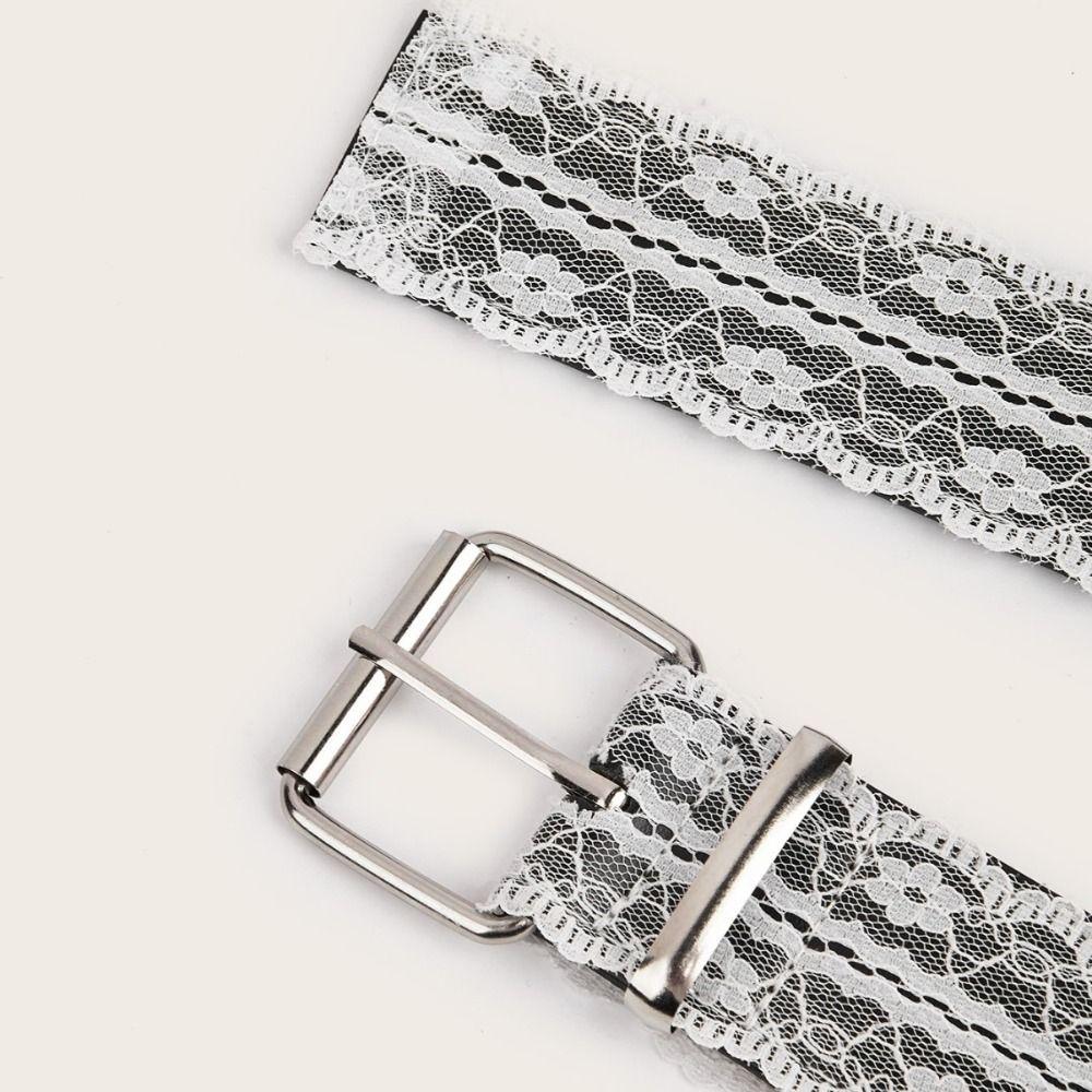 Beautiful Lace Waist Belt Leather Jeans Belts Elegant Lace Waistband for Women Skirts and Jeans
