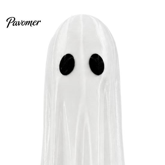 Decorative PLA Sculpture Light Up Ghost Halloween Lamp, 3D Printed LED Figurine, Holiday Gift for Kids Glowing Tabletop Decoration Mantel, Shelf,