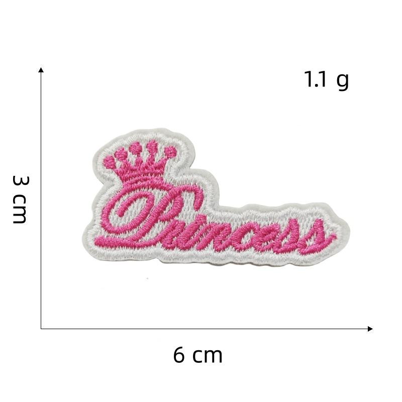 Pink Cartoon Girl Cloth Sticker Doll Computer Embroidery Label Clothing Accessories Cloth Embroidery Hole Patch