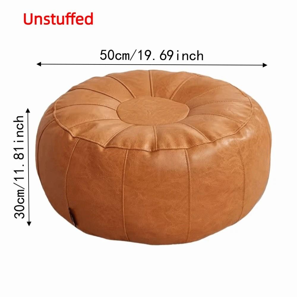 Große Kapazität Ungefüllter Kissenbezug Rutschfester Sofa Hockerbezug Verdicktes Leder Hocker Schlafzimmer