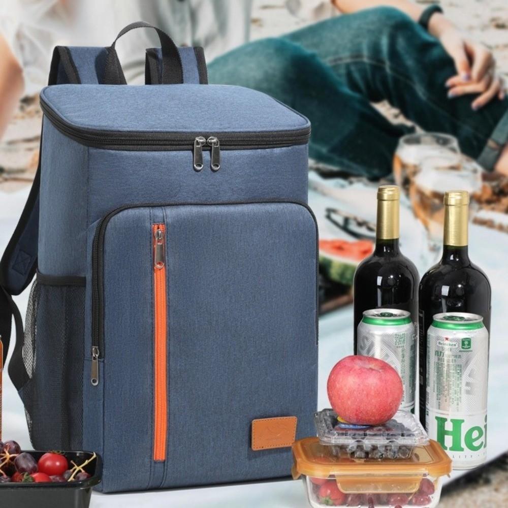 Oxford Insulated Backpack Insulated Large Capacity Cooler Bag Portable Thermal Lunch Bag  Picnic