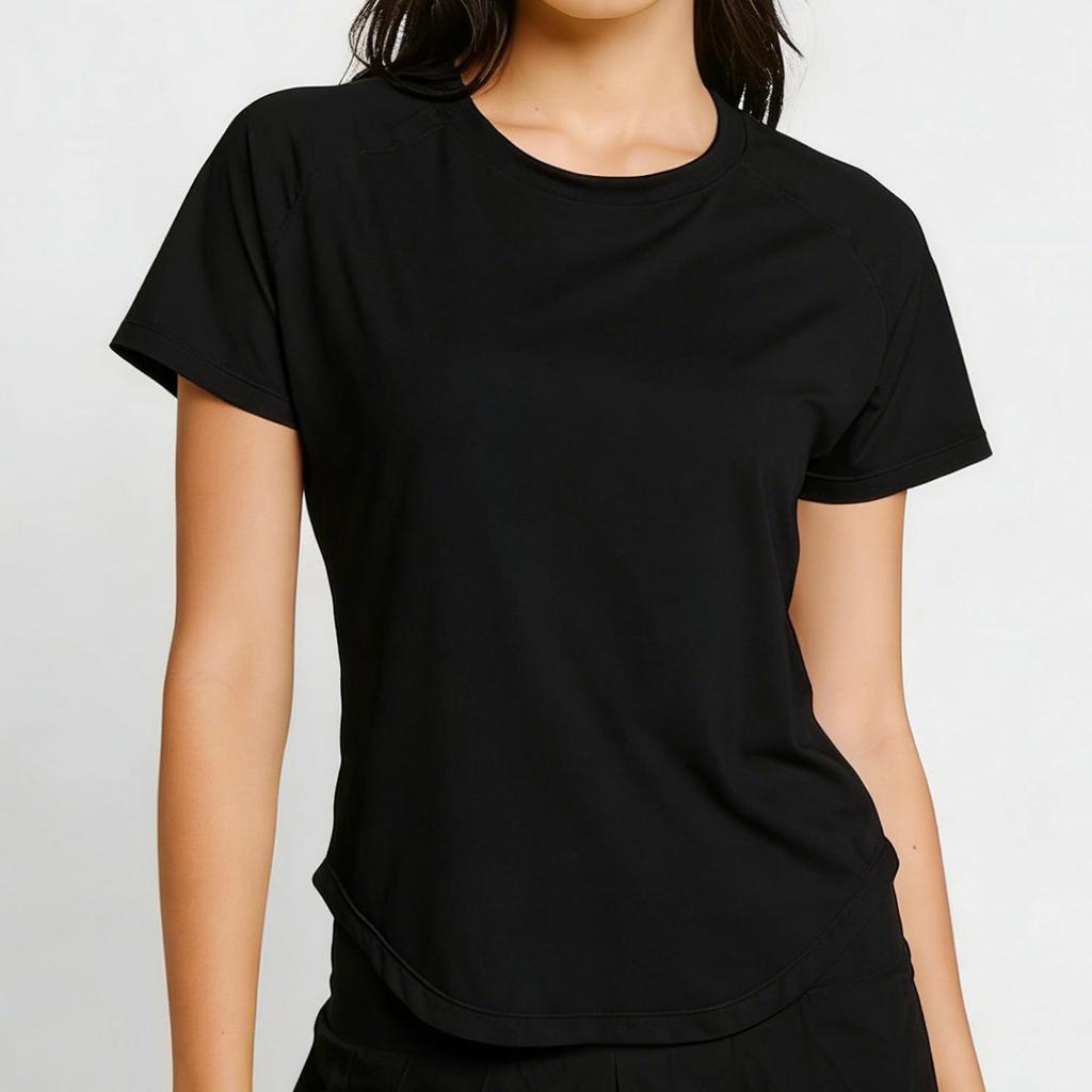 Professionelles Raglan Yoga Set: Sommer Quick-Dry Kurzarm-T-Shirt, Hose und Bare-Feel Sportoberteil