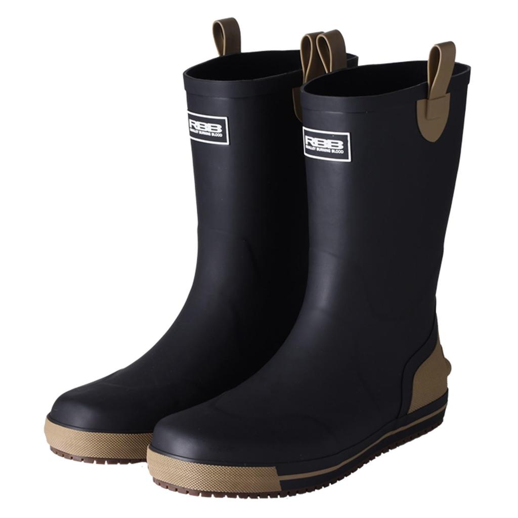 RBB Boat Game Boots Long XL Black x Beige 7776