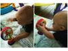 Tri-Color Rotating Ferris Wheel Baby Windmill: Multifunctional, Colorful Suction Cup Rattle Toy